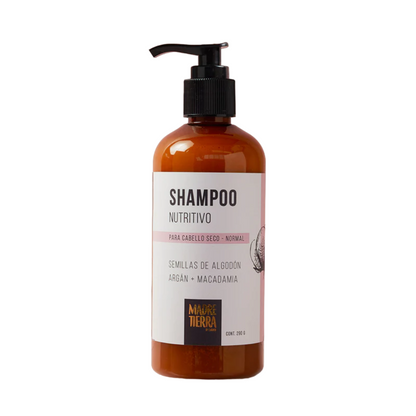 Madre Tierra Shampoo Nutritivo Cabello Seco-Normal 280mL.