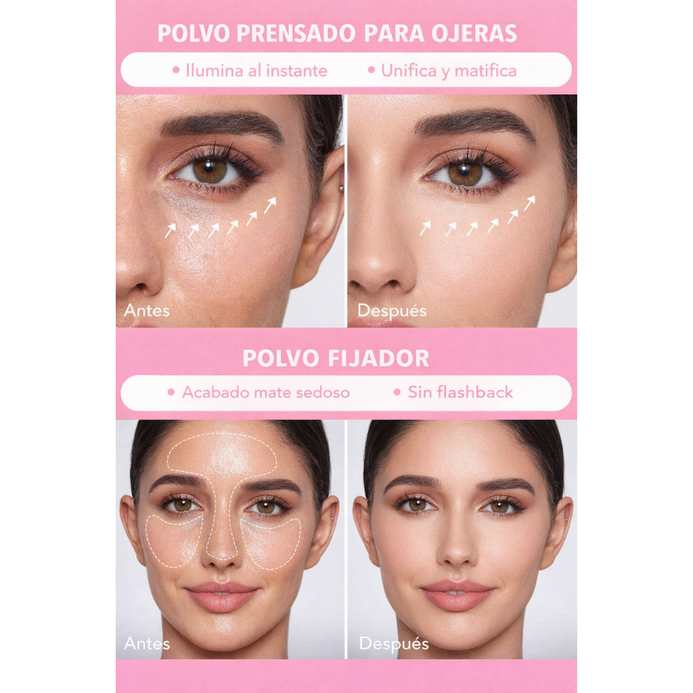Polvo para rostro y ojeras Sheglam Insta-Ready Face & Under Eye Setting Powder Duo