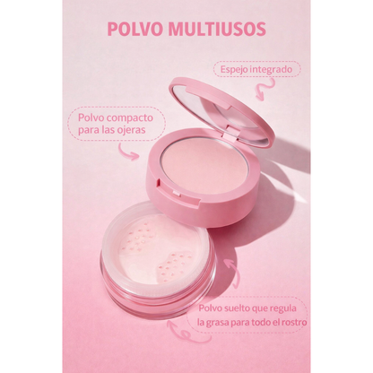 Polvo para rostro y ojeras Sheglam Insta-Ready Face & Under Eye Setting Powder Duo