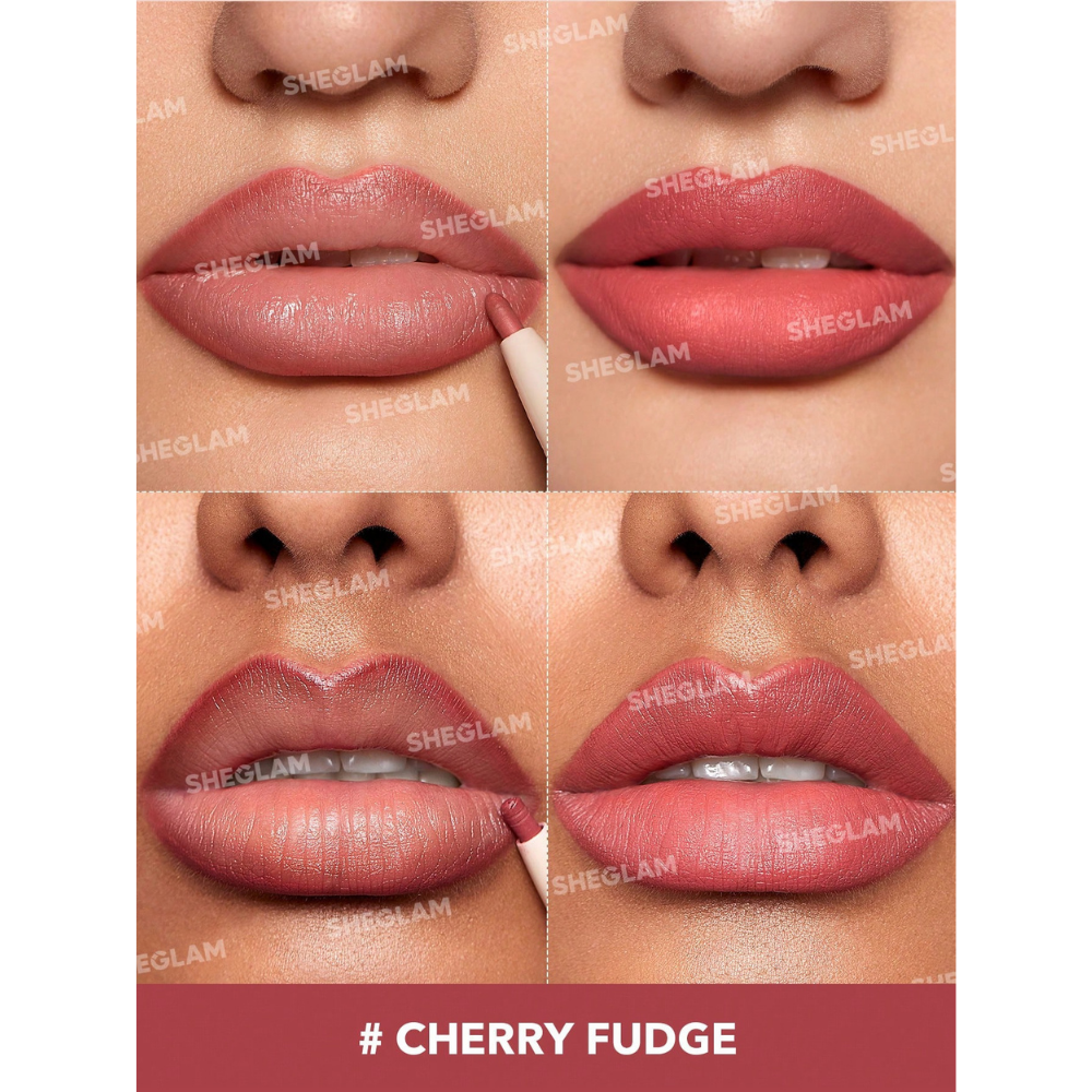 Labial mate Sheglam Glam 101 Lipstick & Liner Duo