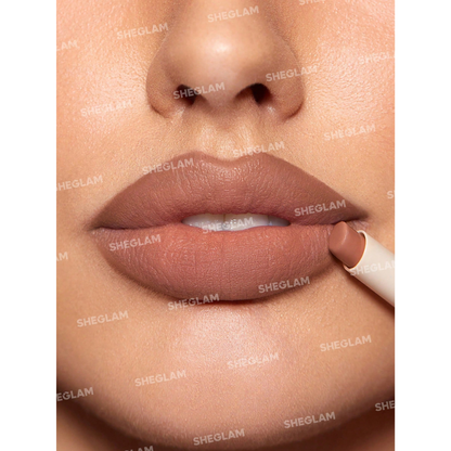 Labial mate Sheglam Glam 101 Lipstick & Liner Duo