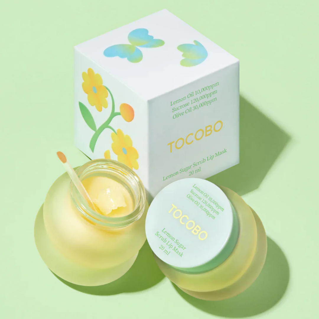 Mascarilla exfoliante de labios con azúcar y limón Tocobo Lemon Sugar Scrub Lip Mask 20ml
