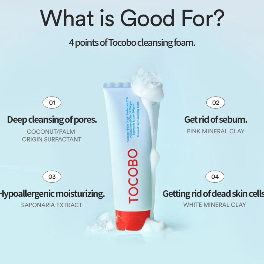 Espuma limpiadora con arcilla de coco Tocobo Coconut Clay Cleansing Foam 150ml