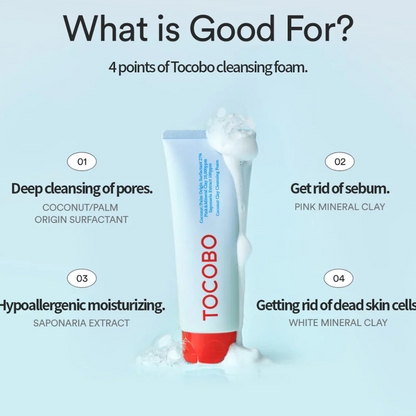 Espuma limpiadora con arcilla de coco Tocobo Coconut Clay Cleansing Foam 150ml