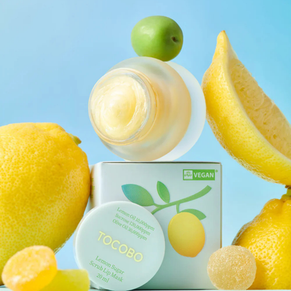 Mascarilla exfoliante de labios con azúcar y limón Tocobo Lemon Sugar Scrub Lip Mask 20ml