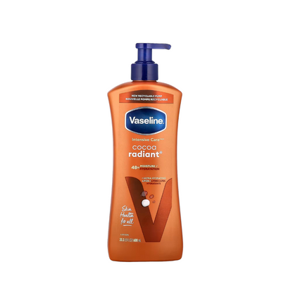 Loción corporal con manteca de cacao Vaseline Intensive Care Cocoa Radiant Lotion 600ml
