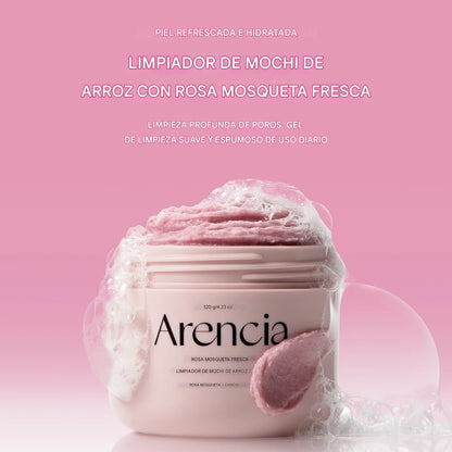 Limpiador facial iluminador Arencia Fresh Rosehip Rice Mochi Cleanser 120g