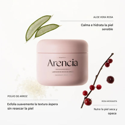 Limpiador facial iluminador Arencia Fresh Rosehip Rice Mochi Cleanser 120g