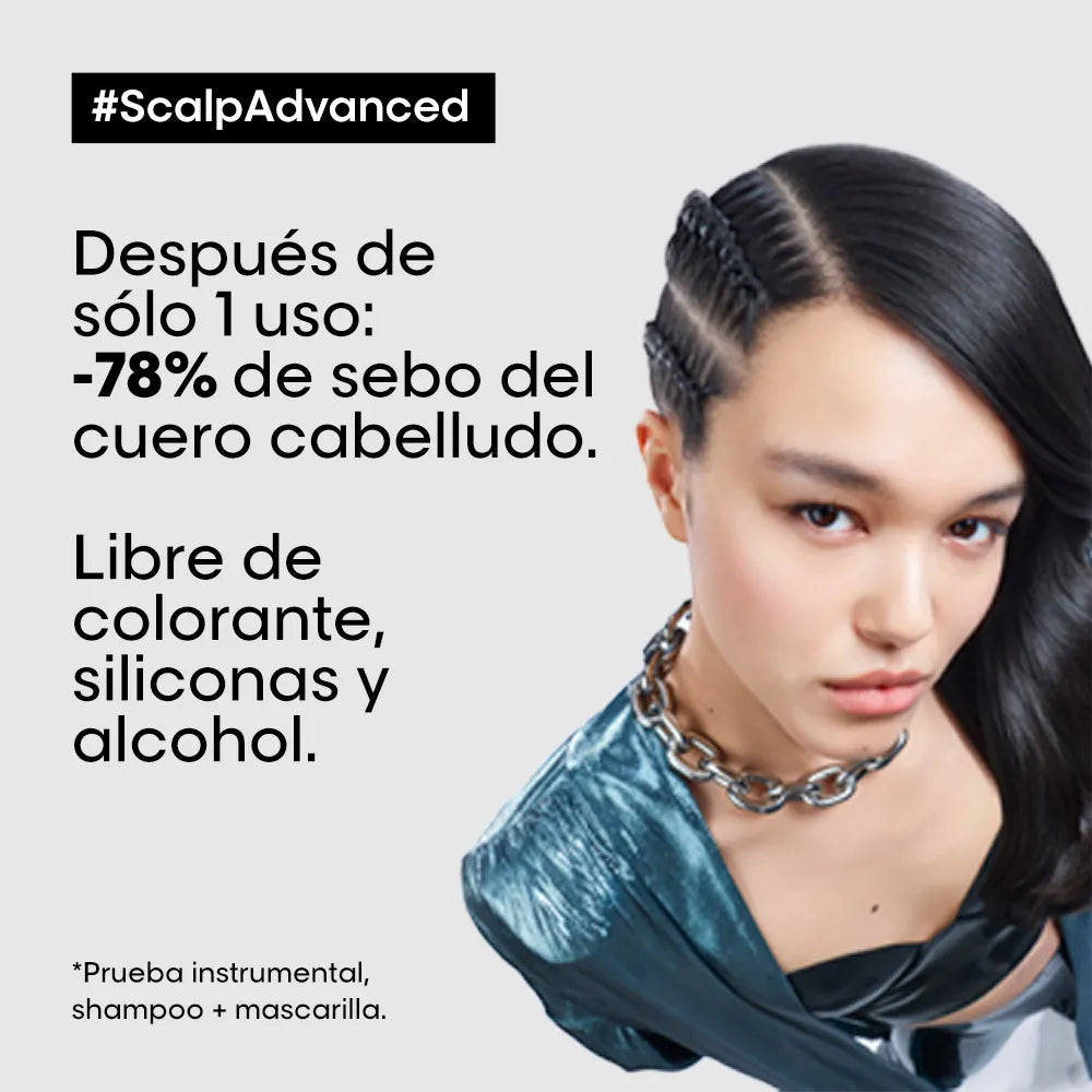 L'oréal Professionnel Scalp Advanced Shampoo Anti Grasa 300mL.