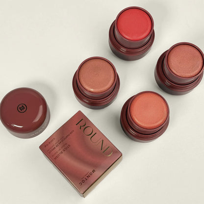 Rubor en Barra Montoc Stick blush con partículas de brillo