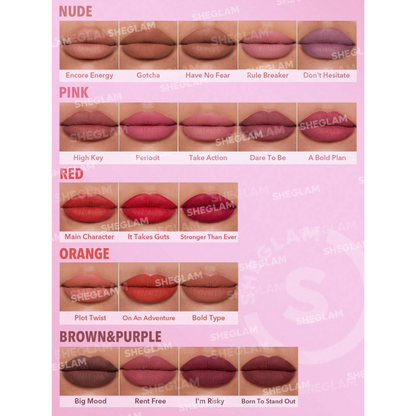 Labial mate de larga duración Sheglam Dynamatte Boom