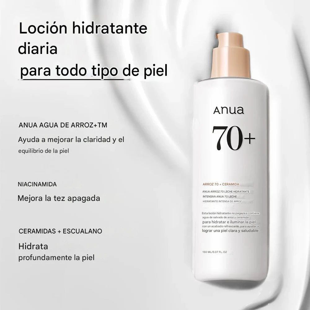 Loción facial hidratante Anua Rice 70 Intensive Moisturizing Milk 150ml