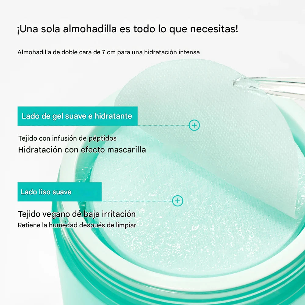Pads faciales hidratantes efecto glow Anua PDRN Hyaluronic Glow Pad 60 unidades