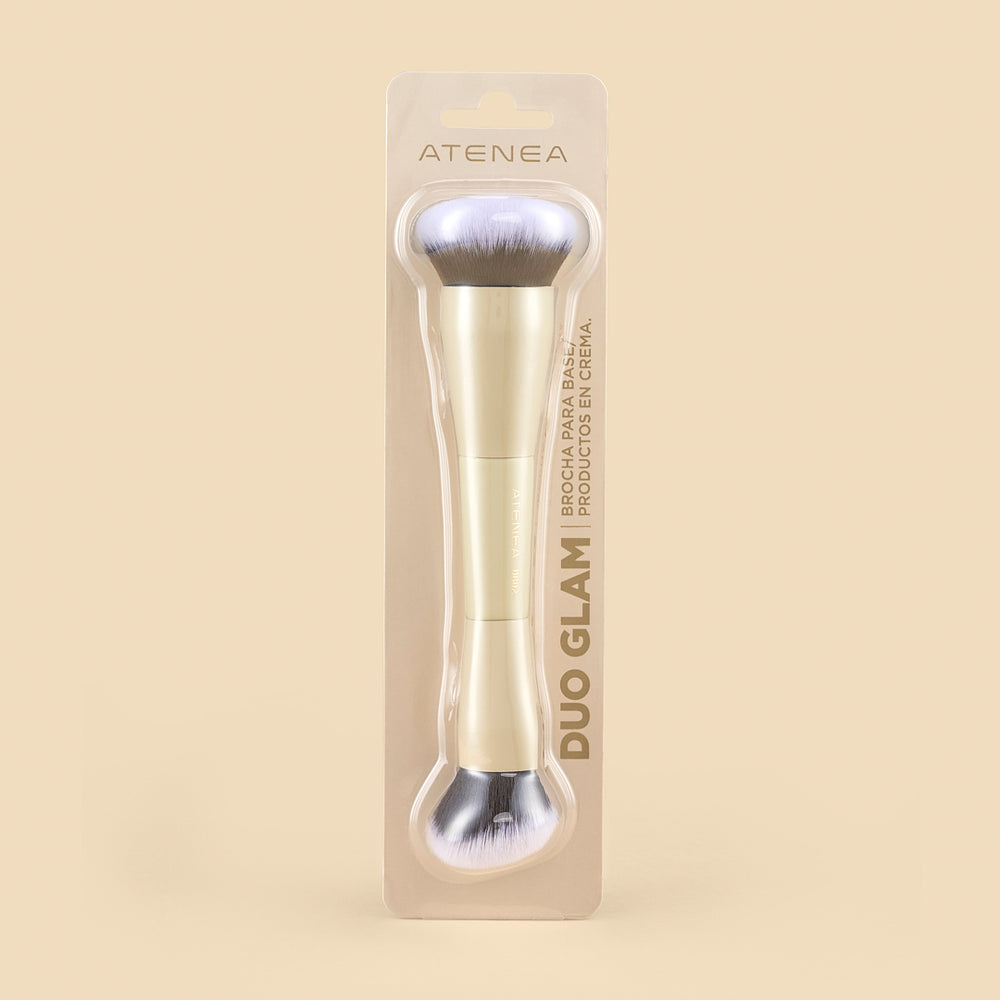 Brocha Duo Atenea para base y productos en crema