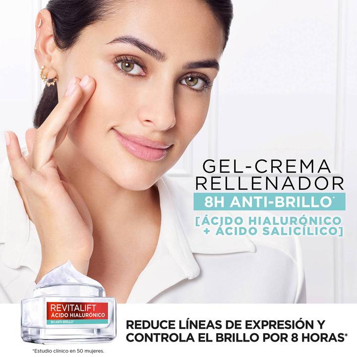 Gel Crema Hidratante Día L'Oréal Paris Ácido Hialurónico FPS20 50ml