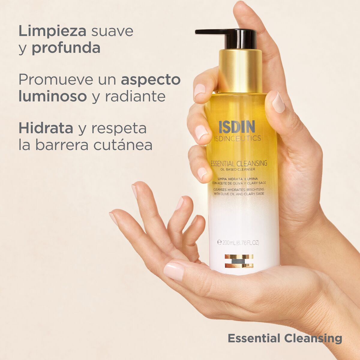 Aceite Limpiador Facial Isdin Essential Cleansing Oil Based Cleanser 200ml