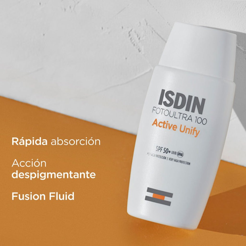 Protector Solar Despigmentante sin Color Isdin Foto Ultra Active Unify 50ml