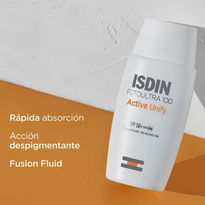 Protector Solar Despigmentante sin Color Isdin Foto Ultra Active Unify 50ml