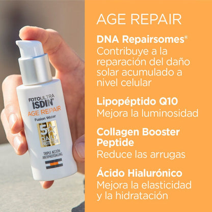 Protector Solar Antiedad Isdin Fotoultra Age Repair Fusion Water 50ml