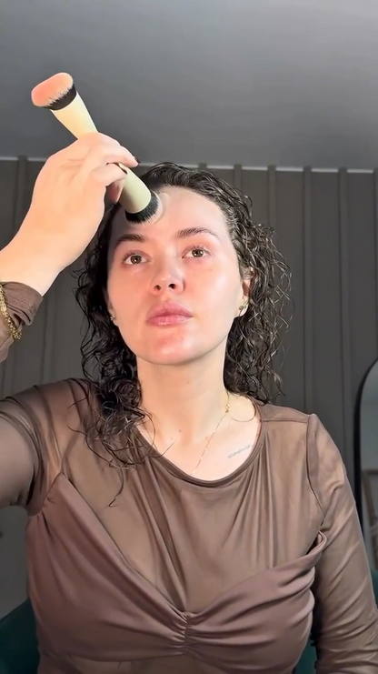 Brocha Duo Atenea para base y productos en crema